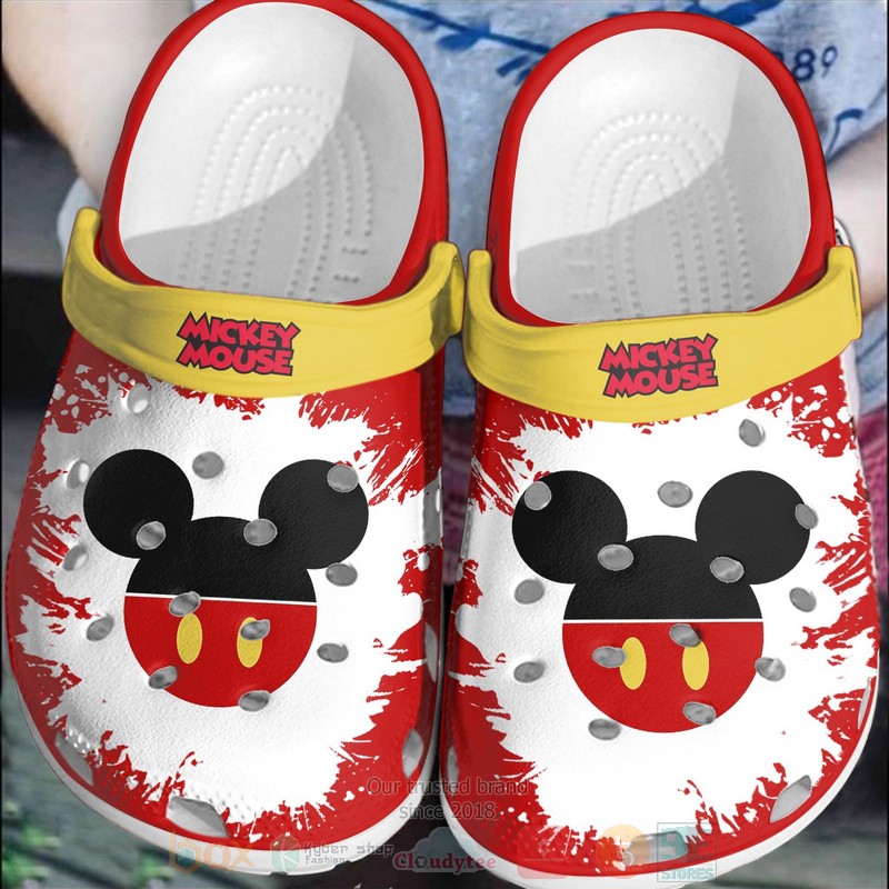 Mickey Mouse Red-White Crocband Crocs Clog Shoes Mickey Mouse Red-White Crocband Crocs Clog Shoes