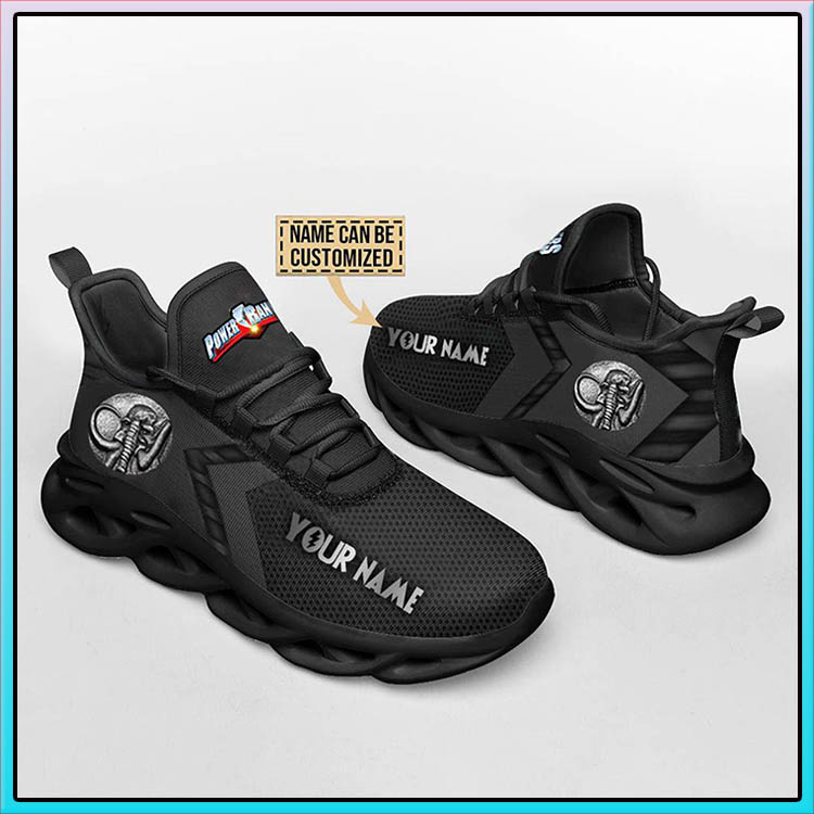 Mighty Morphin Power Rangers Black Custom Name Clunky Max Soul Shoes Mighty Morphin Power Rangers Black Custom Name Clunky Max Soul Shoes