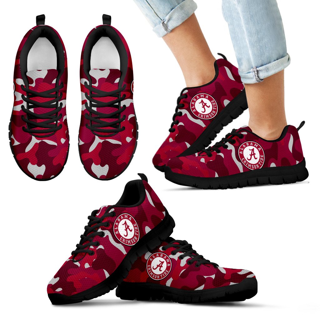 Military Background Energetic Alabama Crimson Tide Sneakers Military Background Energetic Alabama Crimson Tide Sneakers