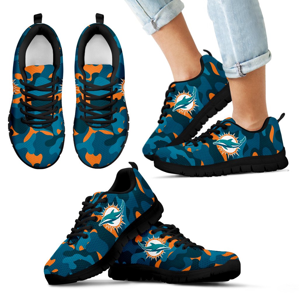 Military Background Energetic Miami Dolphins Sneakers Military Background Energetic Miami Dolphins Sneakers