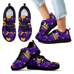 Military Background Energetic Minnesota Vikings Sneakers