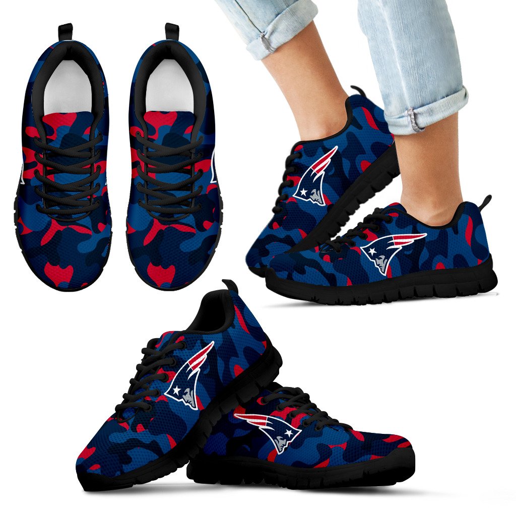 Military Background Energetic New England Patriots Sneakers Military Background Energetic New England Patriots Sneakers