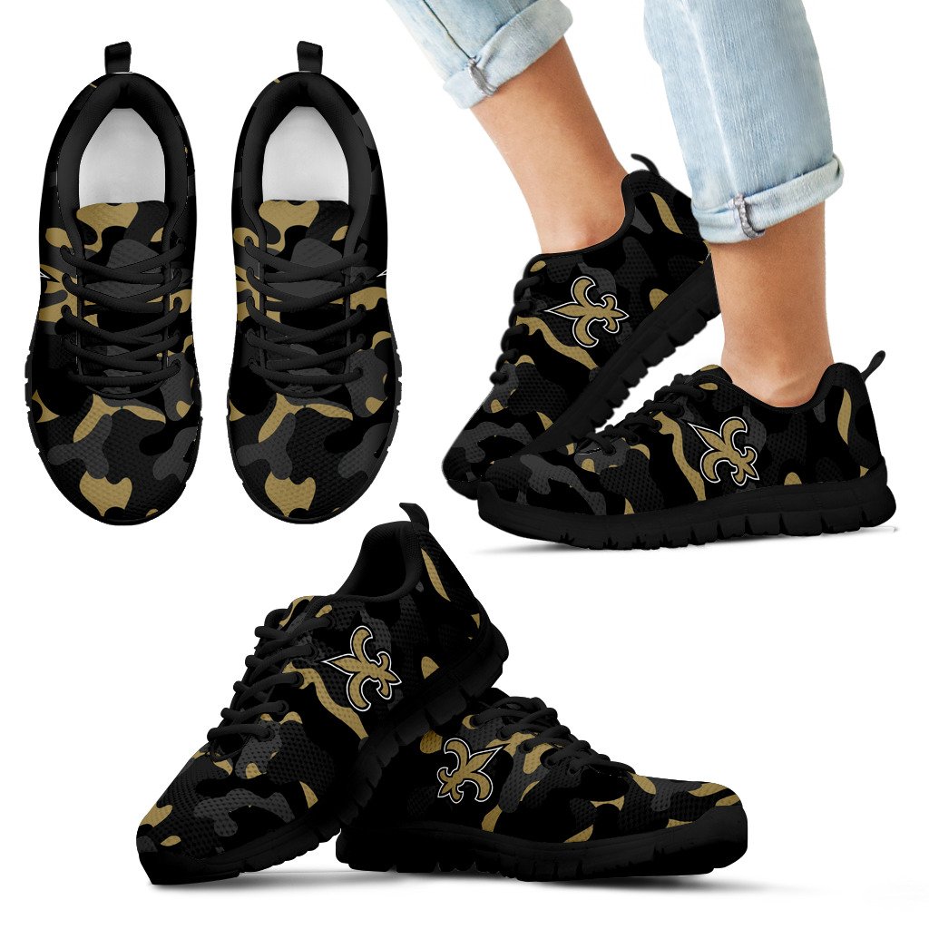 Military Background Energetic New Orleans Saints Sneakers Military Background Energetic New Orleans Saints Sneakers