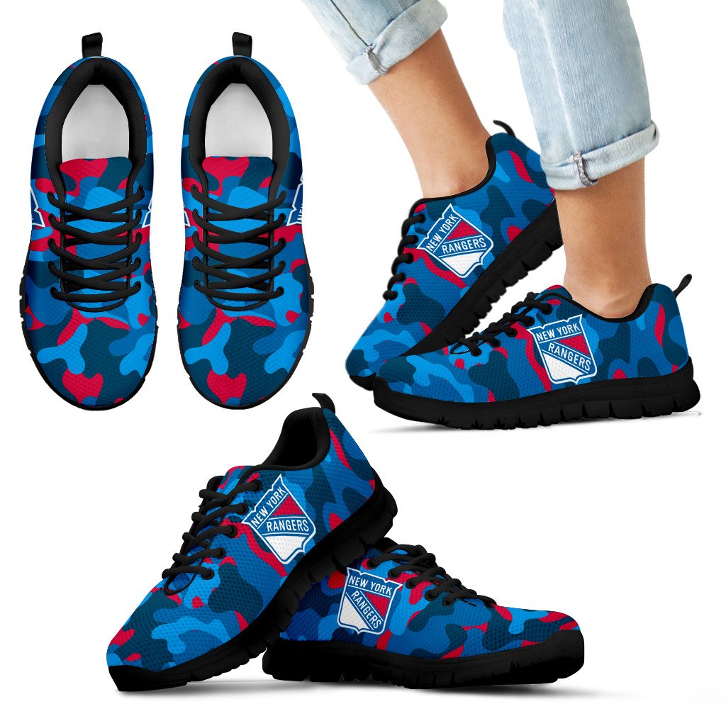 Military Background Energetic New York Rangers Sneakers Military Background Energetic New York Rangers Sneakers