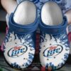 Miller Lite Blue Drinking Crocband Clog Shoes