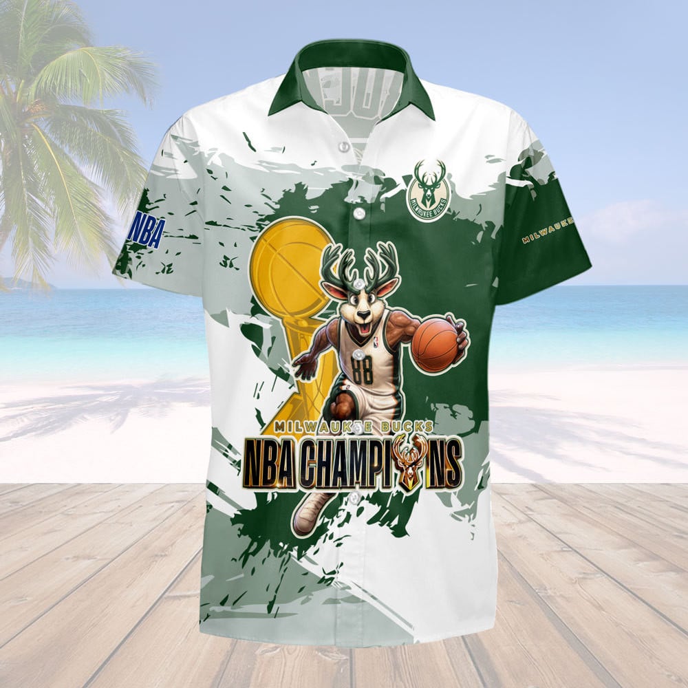 Milwaukee-Bucks-Fear-The-Dear-Champions-3D-Hawaiian-Shirt-1