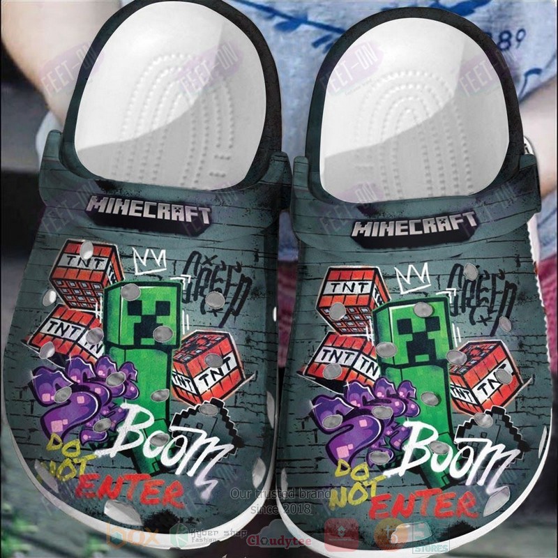 Minecraft Boom Do Not Enter Crocband Crocs Clog Shoes Minecraft Boom Do Not Enter Crocband Crocs Clog Shoes