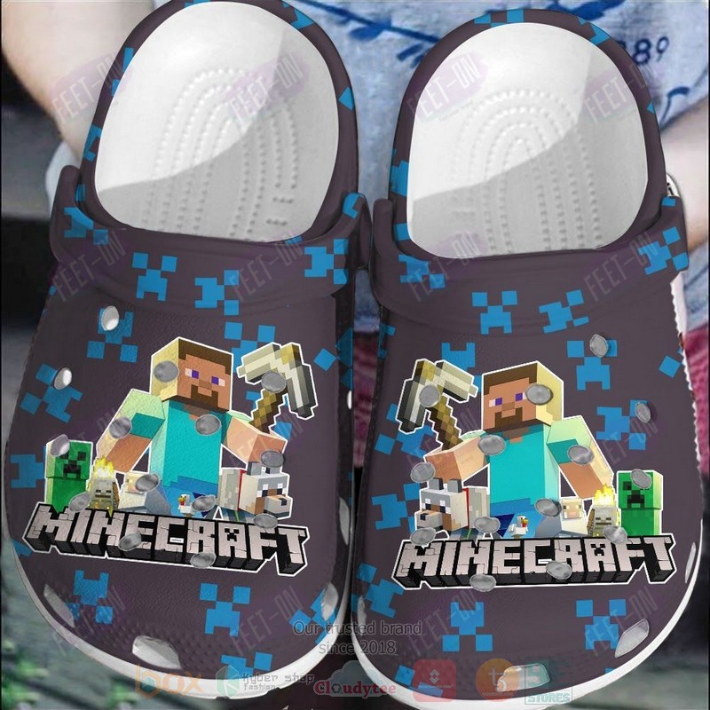 Minecraft Grey Crocband Crocs Clog Shoes Minecraft Grey Crocband Crocs Clog Shoes