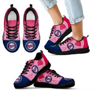Minnesota Twins Cancer Pink Ribbon Sneakers