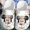 Minnie Mouse With Flowers Crocband Crocs Clog Shoes