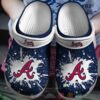 Mlb Atlanta Braves White-Navy Crocband Crocs Clog Shoes