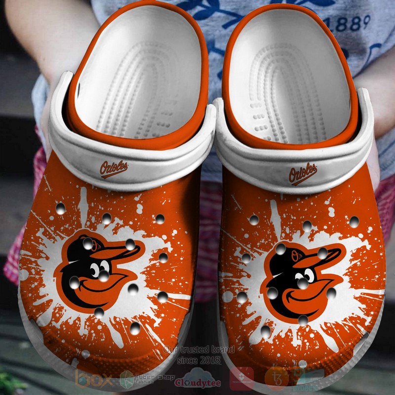 Mlb Baltimore Orioles Orange-White Crocband Crocs Clog Shoes Mlb Baltimore Orioles Orange-White Crocband Crocs Clog Shoes
