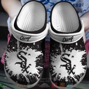 Mlb Chicago White Sox White-Black Crocband Crocs Clog Shoes