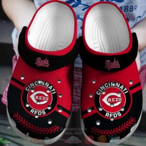 Mlb Cincinnati Reds Red-Black Crocband Crocs Clog Shoes