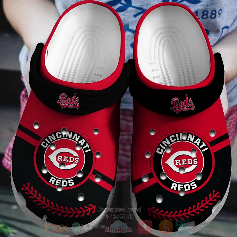 Mlb Cincinnati Reds Red-Black Crocband Crocs Clog Shoes Mlb Cincinnati Reds Red-Black Crocband Crocs Clog Shoes