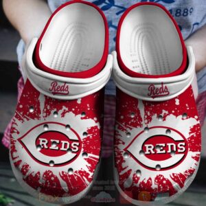 Mlb Cincinnati Reds Red-White Crocband Crocs Clog Shoes