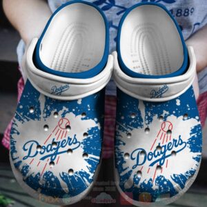 Mlb Los Angeles Dodgers White-Blues Crocband Crocs Clog Shoes