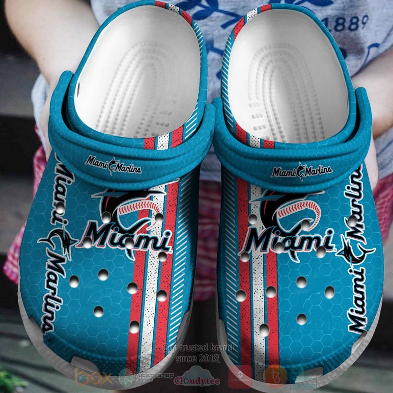 Mlb Miami Marlins Blue Crocband Crocs Clog Shoes Mlb Miami Marlins Blue Crocband Crocs Clog Shoes