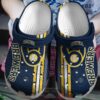 Mlb Milwaukee Brewers Navy Crocband Crocs Clog Shoes