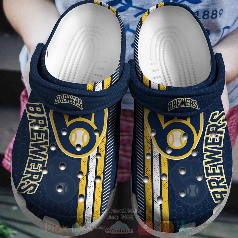 Mlb Milwaukee Brewers Navy Crocband Crocs Clog Shoes Mlb Milwaukee Brewers Navy Crocband Crocs Clog Shoes