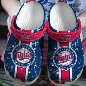 Mlb Minnesota Twins Navy Crocband Crocs Clog Shoes