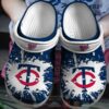 Mlb Minnesota Twins White-Navy Crocband Crocs Clog Shoes