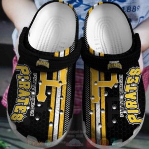 Mlb Pittsburgh Pirates Black-Yellow Crocband Crocs Clog Shoes