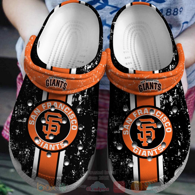 Mlb San Francisco Giants Black-Orange Crocband Crocs Clog Shoes Mlb San Francisco Giants Black-Orange Crocband Crocs Clog Shoes