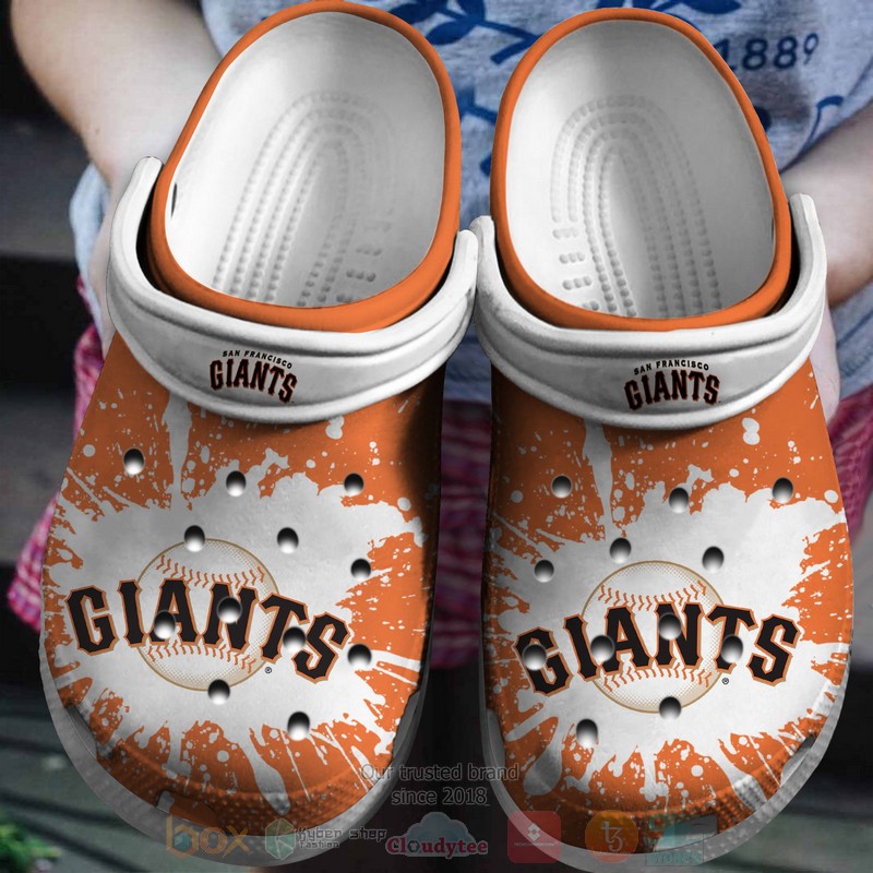 Mlb San Francisco Giants Orange-White Crocband Crocs Clog Shoes Mlb San Francisco Giants Orange-White Crocband Crocs Clog Shoes