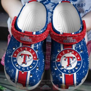Mlb Texas Rangers White-Blue Crocband Crocs Clog Shoes