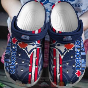 Mlb Toronto Blue Jays Navy Crocband Crocs Clog Shoes