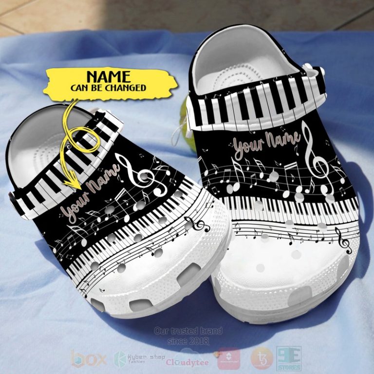 Music-Piano-Sheet-Custom-Name-Crocband-Crocs-Clog-Shoes-1