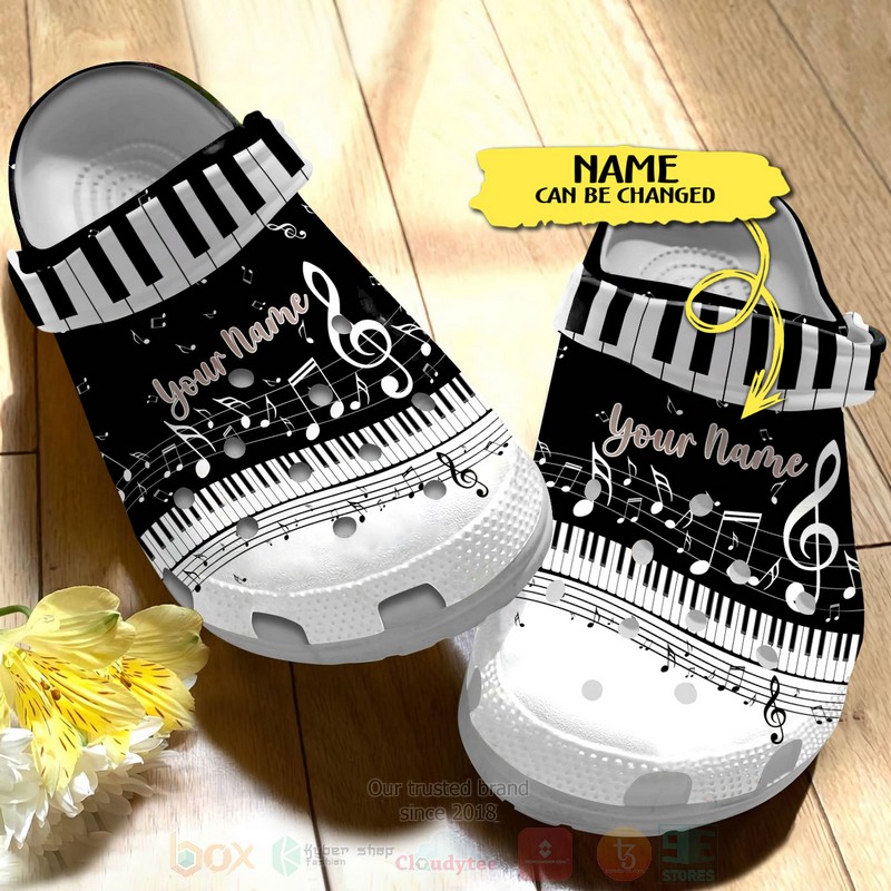 Music Piano Sheet Custom Name Crocband Crocs Clog Shoes Music Piano Sheet Custom Name Crocband Crocs Clog Shoes