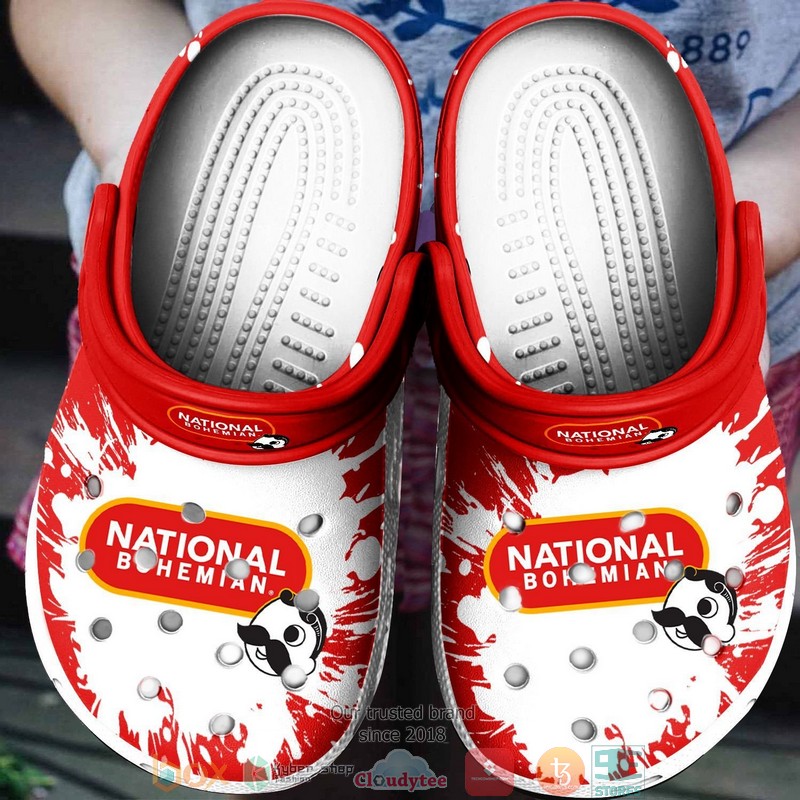 National Bohemian Beer Drinking Crocband Clog Shoes National Bohemian Beer Drinking Crocband Clog Shoes