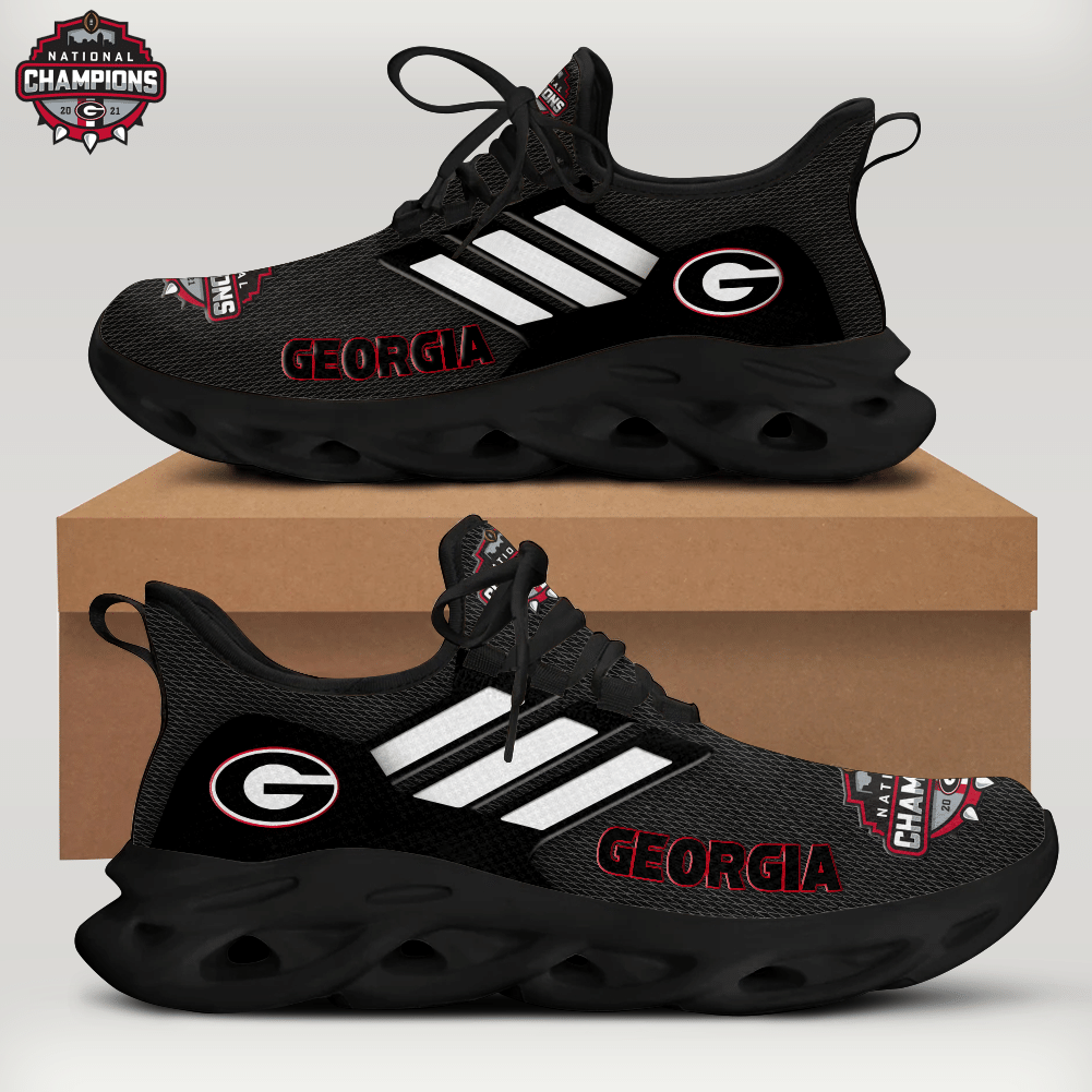 National Champions 2021 Georgia Bulldog Black Clunky Max Soul Shoes National Champions 2021 Georgia Bulldog Black Clunky Max Soul Shoes