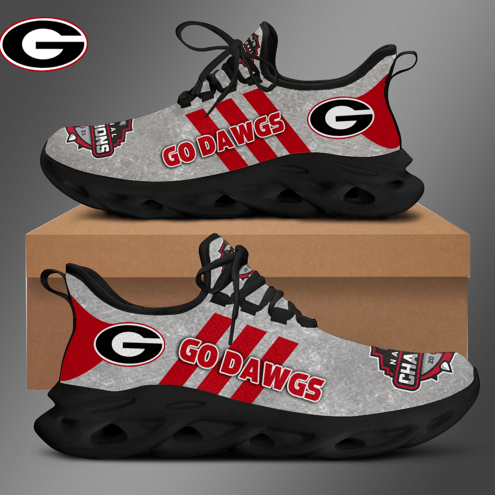 National Champions 2021 Georgia Bulldog Go Dawgs Grey Clunky Max Soul Shoes National Champions 2021 Georgia Bulldog Go Dawgs Grey Clunky Max Soul Shoes
