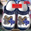 National Football Peace Love D.Cowboys Glitter Leopard For Unisex & Kids Crocs Clog Shoes
