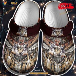 Native American Shoes Native Eagle Bull Skull Birthday Gifts For Friends Crocs