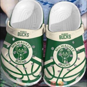 Nba Milwaukee Bucks Green-Cream Crocband Crocs Clog Shoes