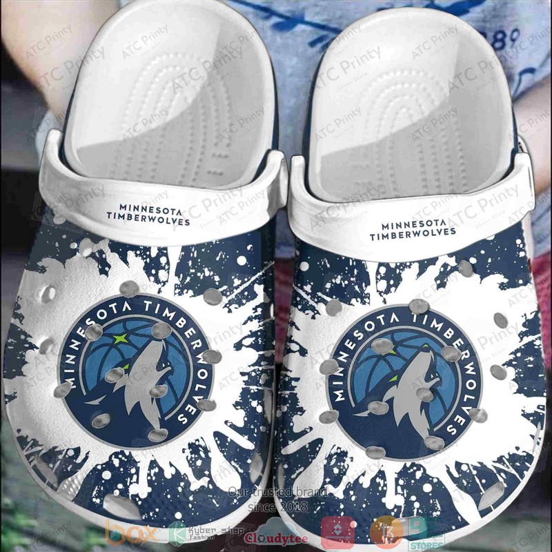 Nba Minnesota Timberwolves White-Blue Crocband Crocs Clog Shoes Nba Minnesota Timberwolves White-Blue Crocband Crocs Clog Shoes