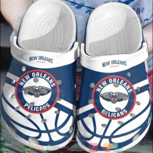 Nba New Orleans Pelicans Blue-White Crocband Crocs Clog Shoes