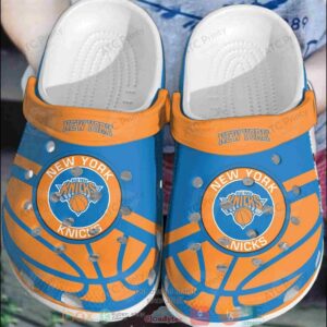 Nba New York Knicks Orange-Blue Crocband Crocs Clog Shoes