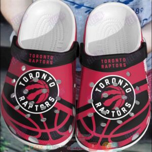 Nba Toronto Raptors Black-Red Crocband Crocs Clog Shoes