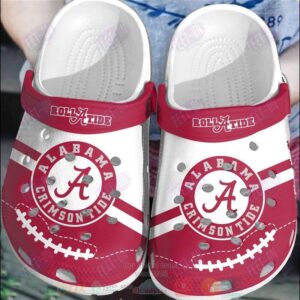 Ncaa Alabama Crimson Tide Red-White Crocband Crocs Clog Shoes