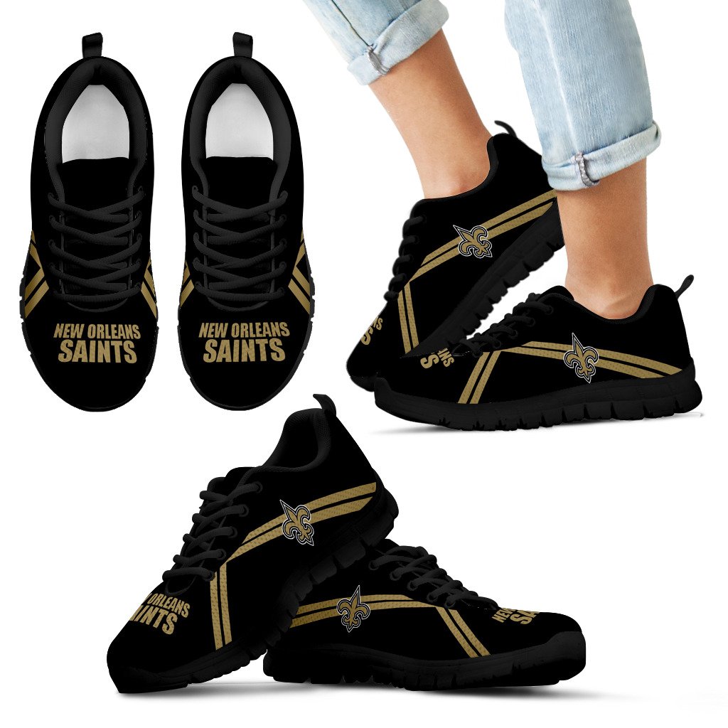New Orleans Saints Parallel Line Logo Sneakers New Orleans Saints Parallel Line Logo Sneakers