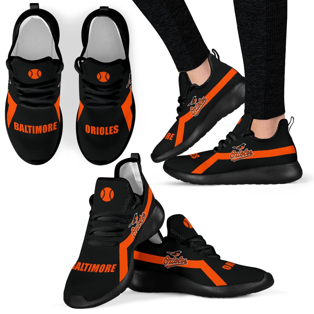 New Style Line Logo Baltimore Orioles Mesh Knit Sneakers New Style Line Logo Baltimore Orioles Mesh Knit Sneakers