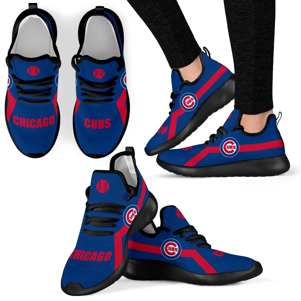 New Style Line Logo Chicago Cubs Mesh Knit Sneakers New Style Line Logo Chicago Cubs Mesh Knit Sneakers