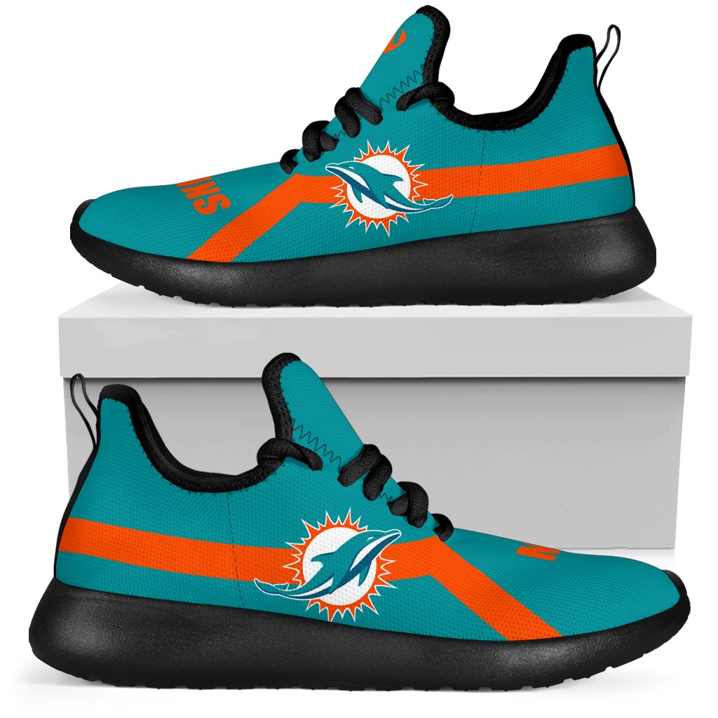New-Style-Line-Logo-Miami-Dolphins-Mesh-Knit-Sneakers-1