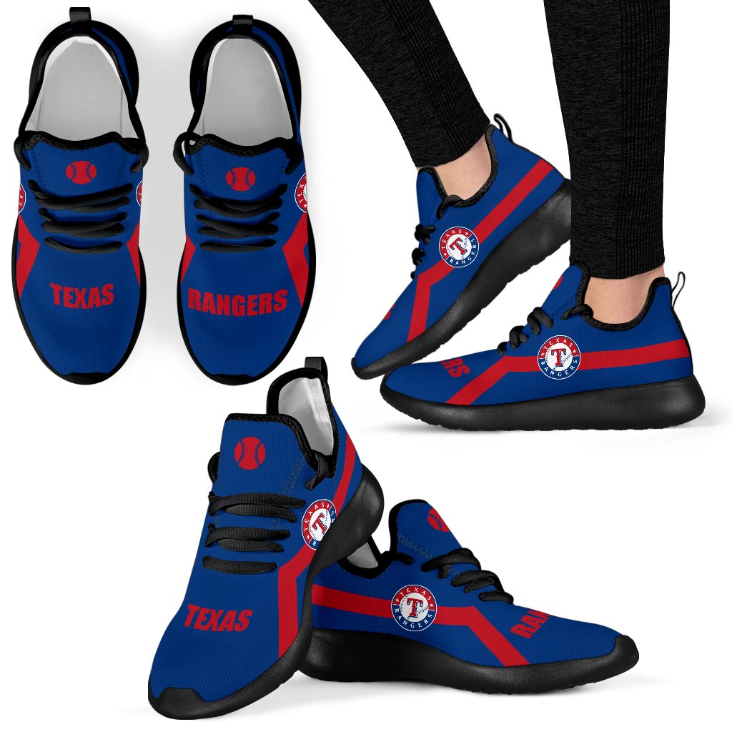 New Style Line Logo Texas Rangers Mesh Knit Sneakers New Style Line Logo Texas Rangers Mesh Knit Sneakers