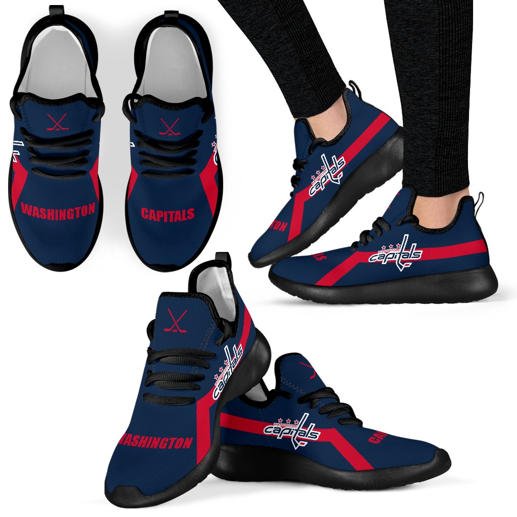 New Style Line Logo Washington Capitals Mesh Knit Sneakers New Style Line Logo Washington Capitals Mesh Knit Sneakers